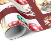kerstpapier met bulledog cadeaupapier (Rol Hoek)