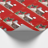 kerstpapier met bulledog cadeaupapier (Hoek)