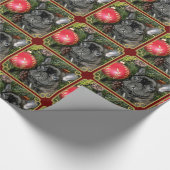 kerstpapier met bulledog cadeaupapier (Hoek)