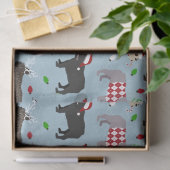 kerstpapier met bulledog tissuepapier (Geschenk)