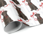 kerstpapier met chocolade-lab cadeaupapier (Rol Hoek)