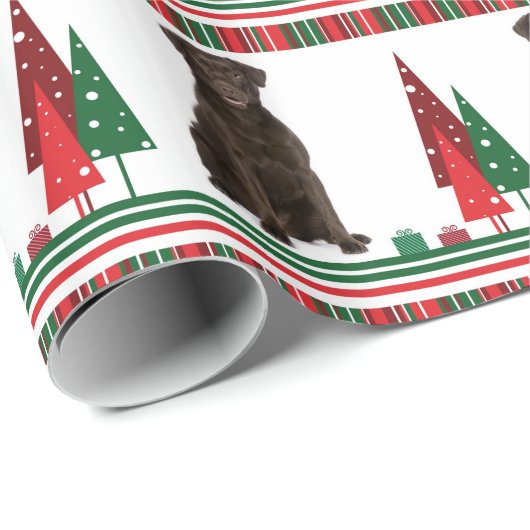 kerstpapier met chocolade-lab cadeaupapier (Rol Hoek)