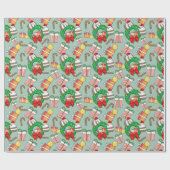 kerstpapier met draaiend pantserpatroon cadeaupapier (Vlak)