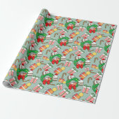 kerstpapier met draaiend pantserpatroon cadeaupapier (Uitgerold)