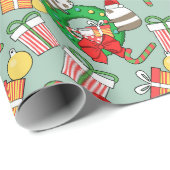 kerstpapier met draaiend pantserpatroon cadeaupapier (Rol Hoek)