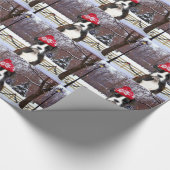 kerstpapier met een pup-tafelblad cadeaupapier (Hoek)