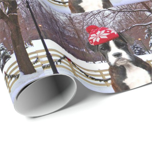 kerstpapier met een pup-tafelblad cadeaupapier (Rol Hoek)