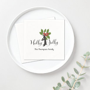 Kerstpapier met een schattige en grappige pinguïn servet