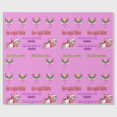 kerstpapier met eenhoorn erop cadeaupapier (Vlak)