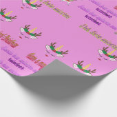 kerstpapier met eenhoorn erop cadeaupapier (Hoek)