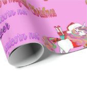 kerstpapier met eenhoorn erop cadeaupapier (Rol Hoek)