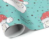 Kerstpapier met eigen naam Sinterklaas Cadeaupapier (Rol Hoek)