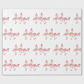 kerstpapier met flamingos cadeaupapier (Vlak)