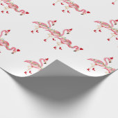 kerstpapier met flamingos cadeaupapier (Hoek)