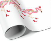 kerstpapier met flamingos cadeaupapier (Rol Hoek)