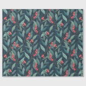  kerstpapier met Floral Cadeaupapier (Vlak)