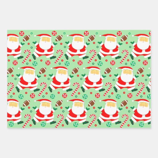 kerstpapier met Football-inpakken Inpakpapier Vel (Voorkant 3)