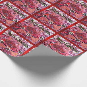 kerstpapier met gevarieerd hals-hagedis cadeaupapier