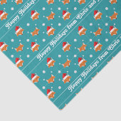 kerstpapier met giftefrek tissuepapier (Detail)