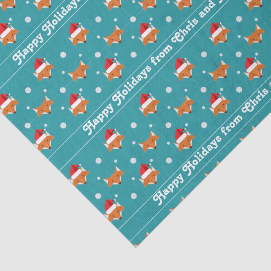 kerstpapier met giftefrek tissuepapier (Detail)