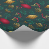 kerstpapier met glanzende vulling cadeaupapier (Hoek)