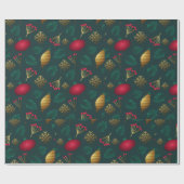 kerstpapier met glanzende vulling cadeaupapier (Vlak)