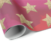 kerstpapier met glitter-stars en cadeautjes cadeaupapier (Rol Hoek)