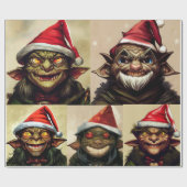 kerstpapier met goblin-vulling cadeaupapier (Vlak)