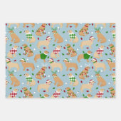 kerstpapier met gouden rugleuning inpakpapier vel (Voorkant 3)