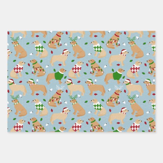 kerstpapier met gouden rugleuning inpakpapier vel (Voorkant 3)