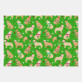 kerstpapier met gouden rugleuning inpakpapier vel (Voorkant 2)