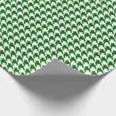 kerstpapier met groene houndstooth-opvulling cadeaupapier (Hoek)