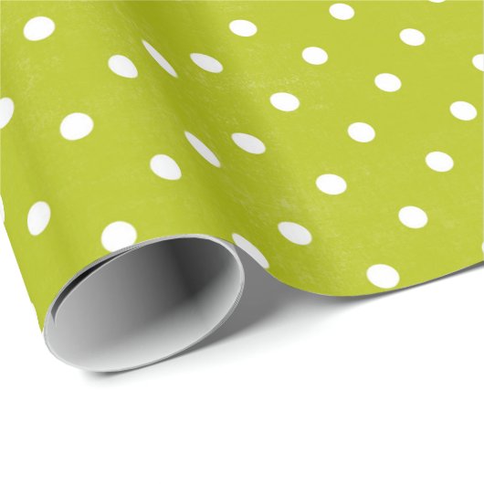 kerstpapier met groene pokdop cadeaupapier (Rol Hoek)