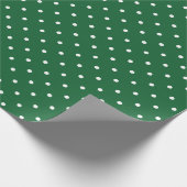 kerstpapier met groene poodots cadeaupapier (Hoek)
