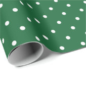 kerstpapier met groene poodots cadeaupapier (Rol Hoek)