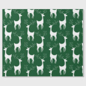 kerstpapier met groene rendiermatte cadeaupapier (Vlak)
