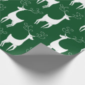 kerstpapier met groene rendiermatte cadeaupapier (Hoek)