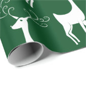 kerstpapier met groene rendiermatte cadeaupapier (Rol Hoek)