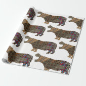 kerstpapier met hippopotamus-overvulling cadeaupapier (Uitgerold)