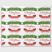 kerstpapier met hoge hop-overlooppapier cadeaupapier (Vlak)