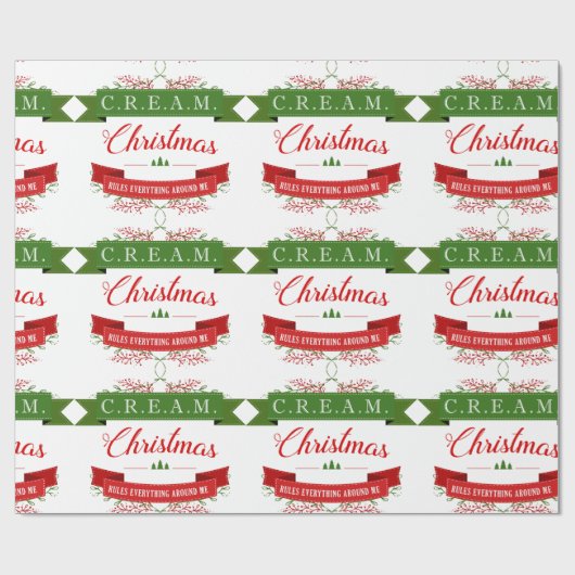 kerstpapier met hoge hop-overlooppapier cadeaupapier (Vlak)