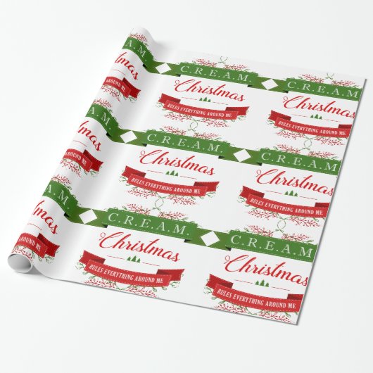 kerstpapier met hoge hop-overlooppapier cadeaupapier (Uitgerold)