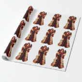 kerstpapier met inpakken cadeaupapier (Uitgerold)