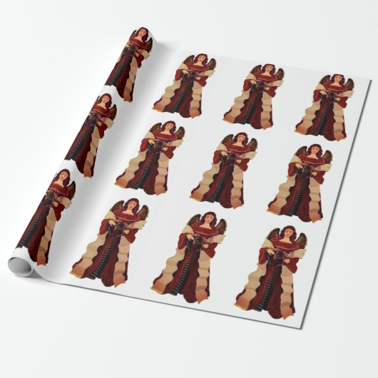 kerstpapier met inpakken cadeaupapier (Uitgerold)