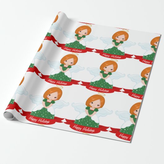 kerstpapier met inpakken cadeaupapier (Uitgerold)