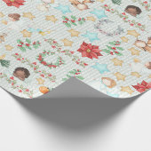 kerstpapier met inpakken cadeaupapier (Hoek)