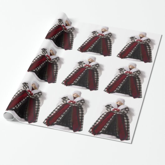 kerstpapier met inpakken cadeaupapier (Uitgerold)