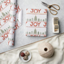 kerstpapier met joy Boho Holiday-opbergpapier