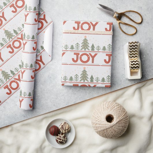 kerstpapier met joy Boho Holiday-opbergpapier Cadeaupapier (Crafts)