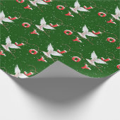 kerstpapier met joy dove en sneeuwvlokken cadeaupapier (Hoek)